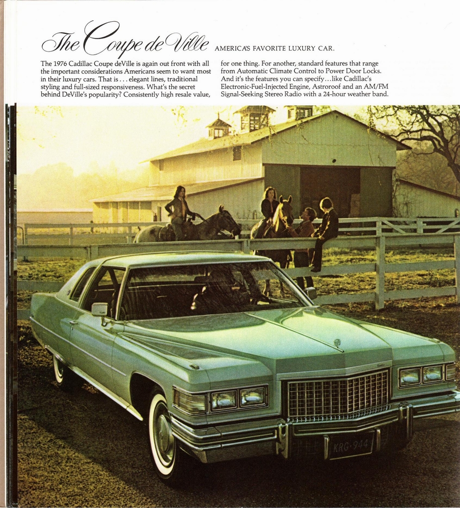 1976 Cadillac Full-Line Prestige Brochure Page 20